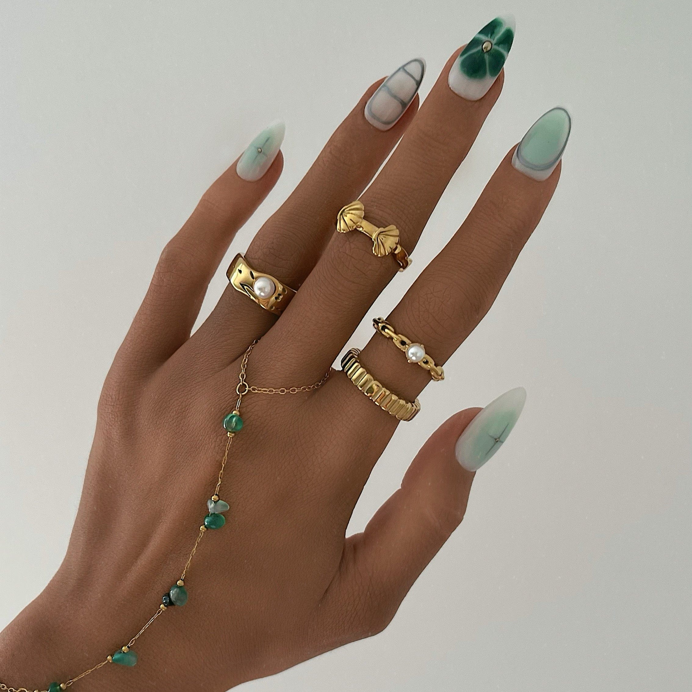 Olive Hand Chain Bracelet