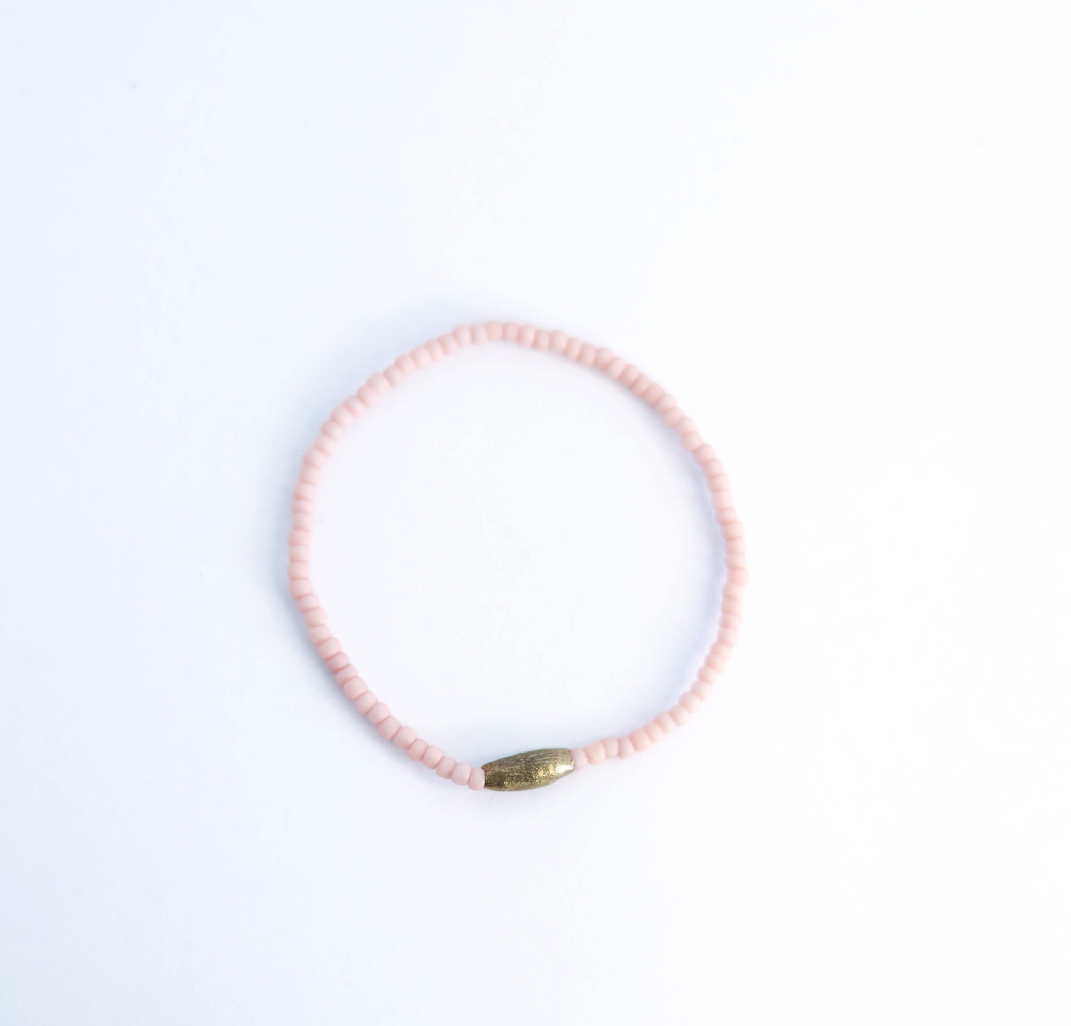 Minimalist stackable seed bead bracelet