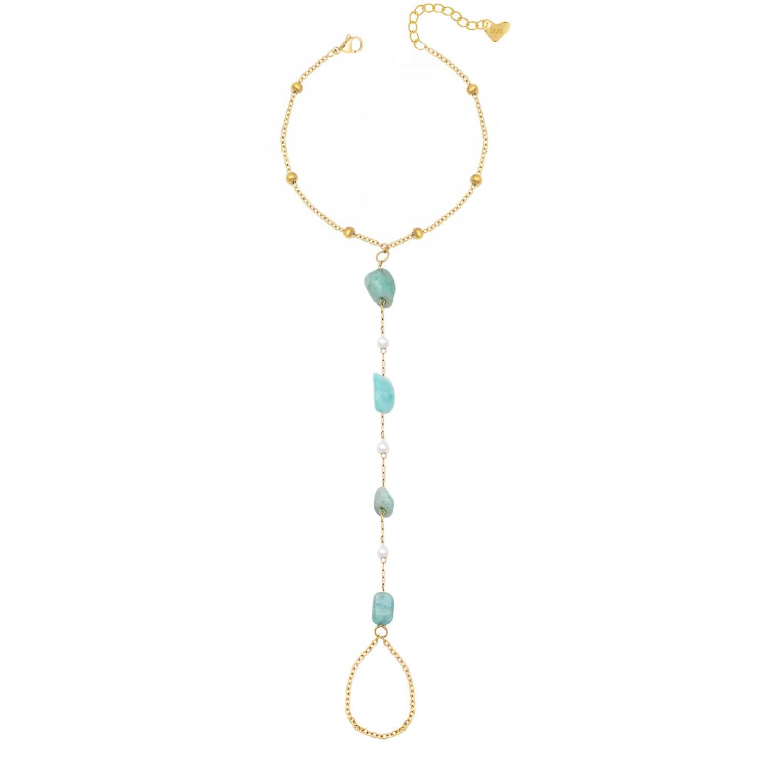 Bohomoon Stainless Steel Angelic Hand Chain Bracelet