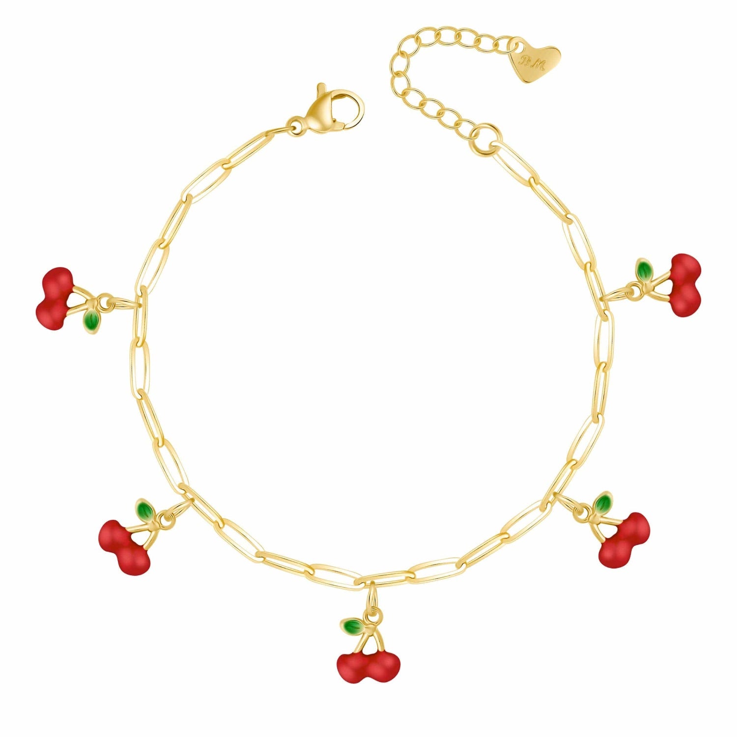 Bohomoon Stainless Steel Crimson Cherry Bracelet