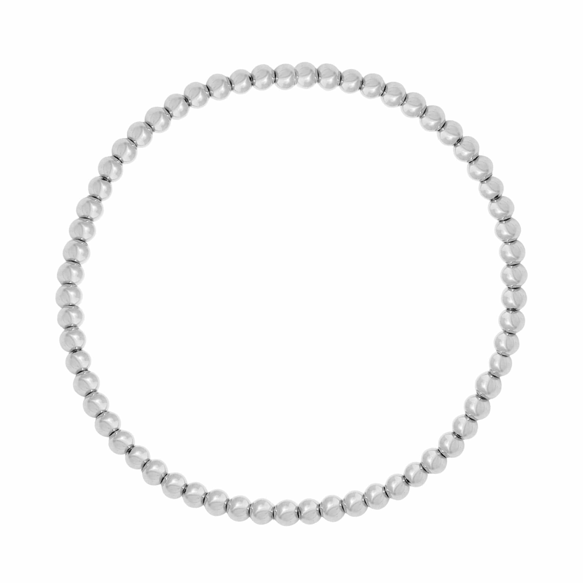 BohoMoon Stainless Steel Gloria Beaded Bracelet Silver